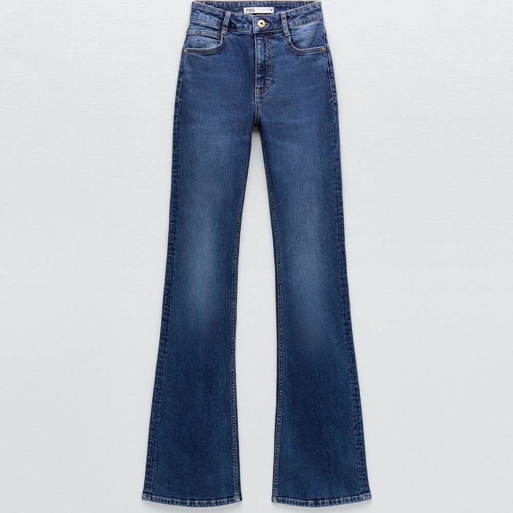 Zara Z1975 High Rise Flare Fib Jeans, Size 4